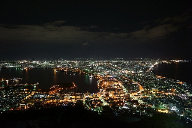 Night view from Mount Hakodate