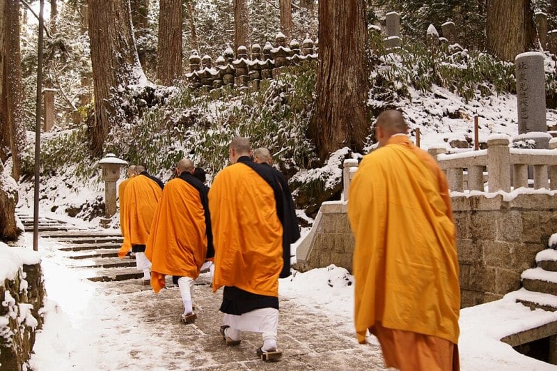 Buddhists Monks at Koyasan 