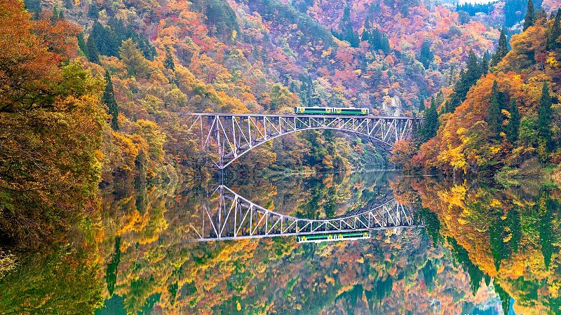 Tadamigawa Bridge - Tadami Line, Fukushima