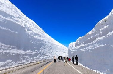 Snow Walls of Tateyama Kurobe Alpine Route in Toyama, Japan