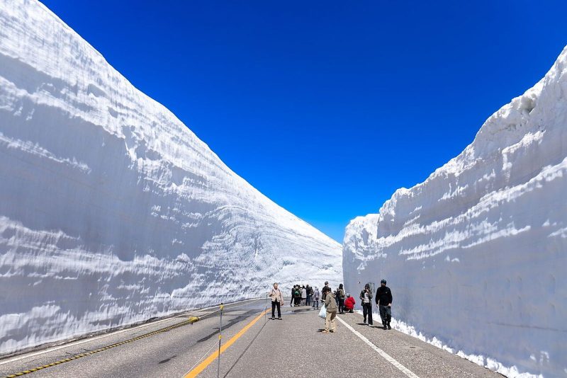 Snow Walls of Tateyama Kurobe Alpine Route in Toyama, Japan