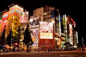 Akihabara at Night Scene