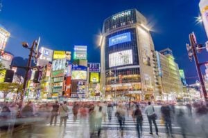 Shibuya Crossing at Night, Tokyo