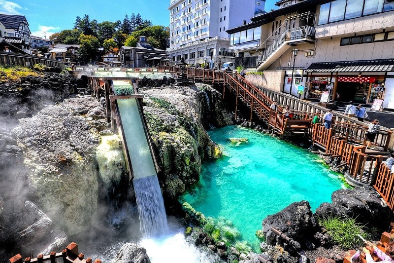 Where to See Snow Near Tokyo 6 Yubatake at Kusatsu Onsen